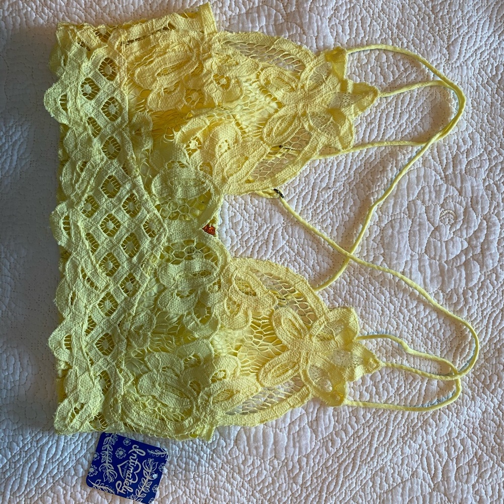 Yellow free people bralette